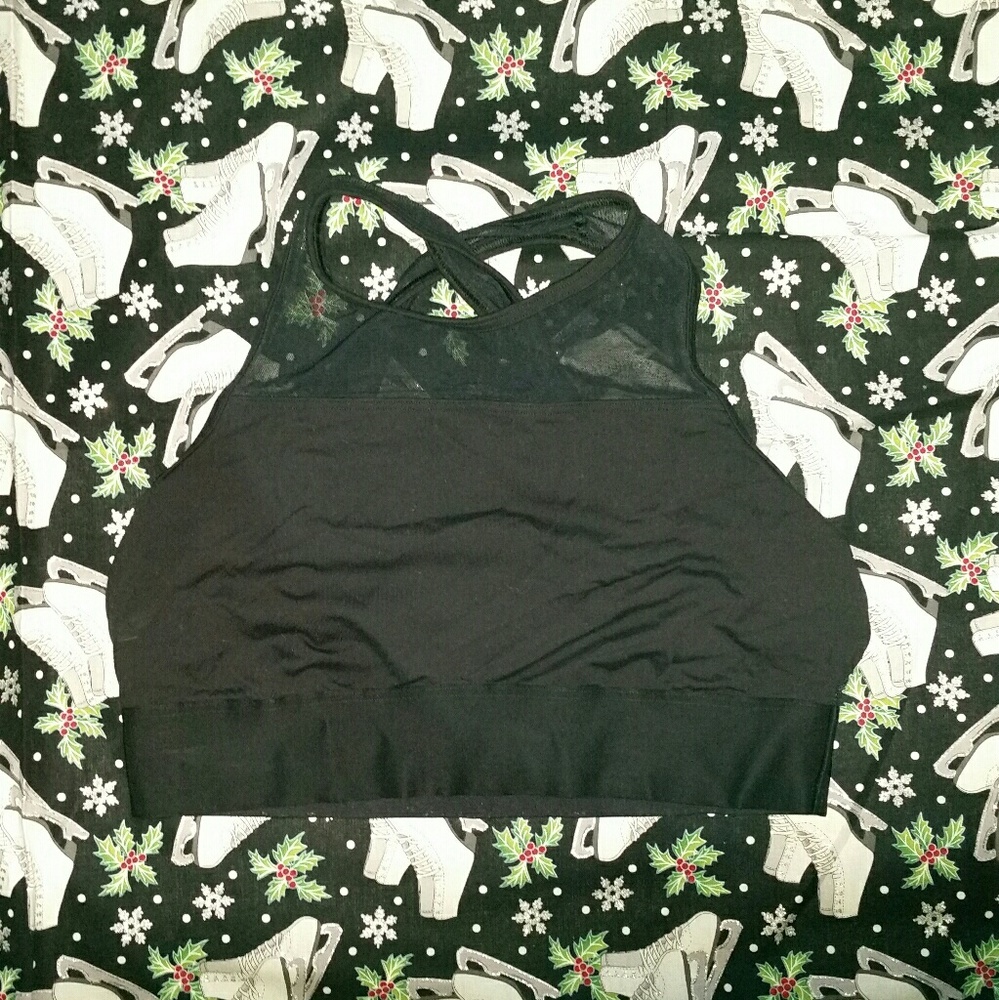 Aerie high neck open back sports bra